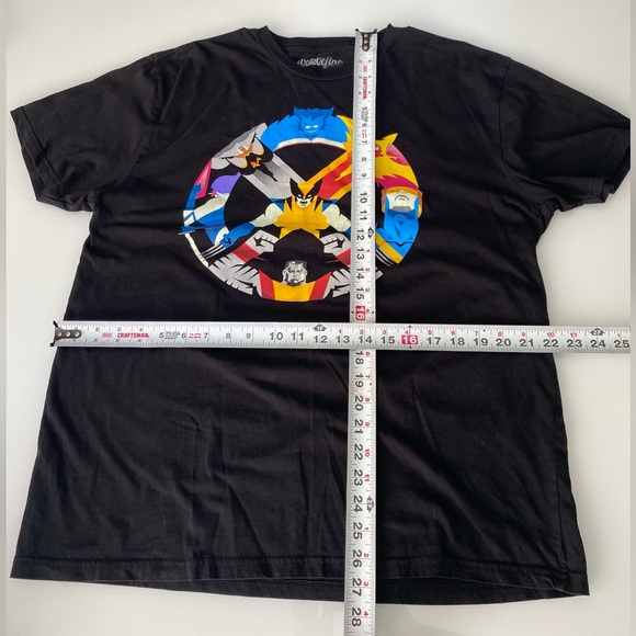 X-MEN Rare T-shirt MARVEL superhero black Wolverine, Storm, Colossus, Rogue L-XL - Picture 7 of 9